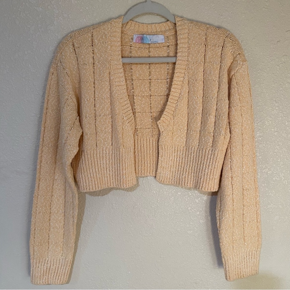 Free People Beach Cropped Cotton Cardigan